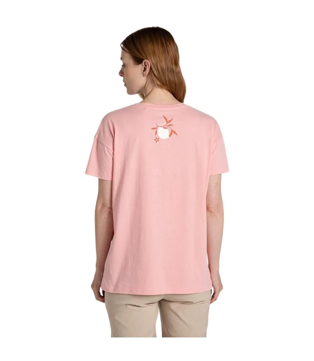Womens/ladies Yago Deep Look Into Nature T-shirt Shell Pink Craghoppers-4