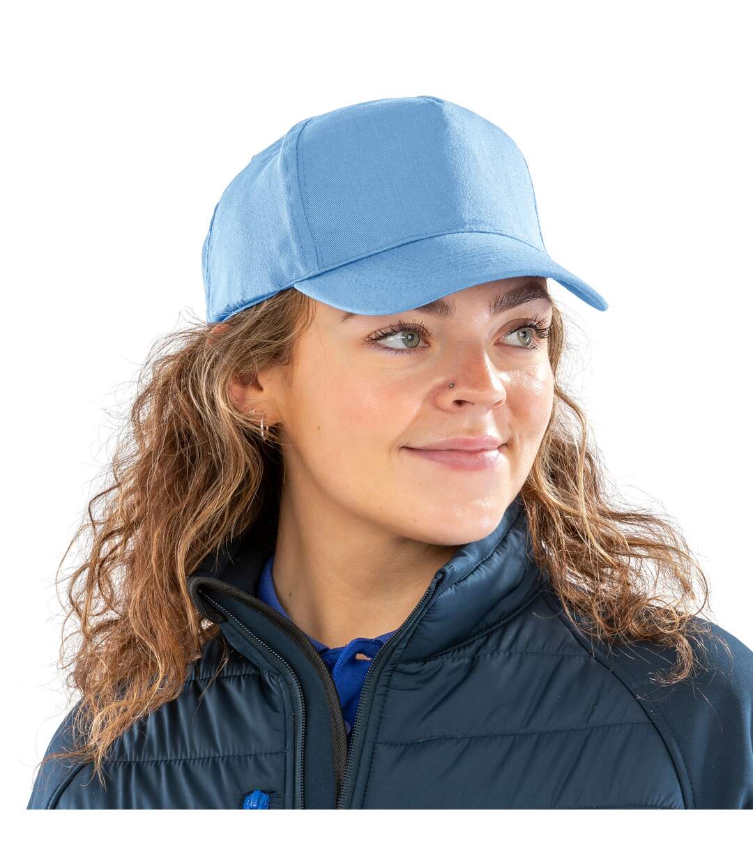 Unisex adult core recycled baseball cap sky Result-3