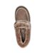 Womens/ladies Cosy Campf Leather Slippers Taupe Skechers-3