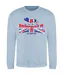 Sweat Motif/style Union Jack Homme Bleu Ciel Lonsdale-1