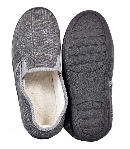 CHARENTAISE Homme Pantoufle PREMIUM MU6092 GRIS