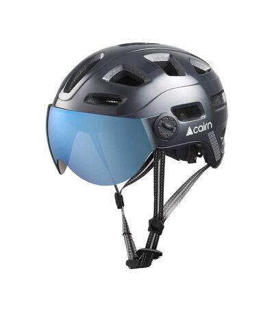Casque de vélo gris brillant adulte cairn quartz visor led - l