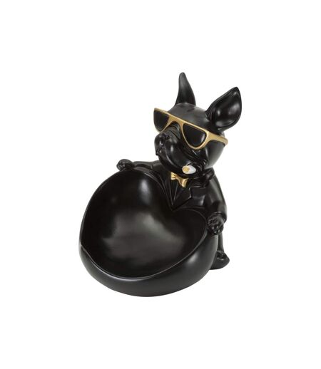 Vide-Poche Statuette Chien Dog Ball 20cm Noir