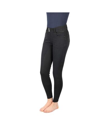 Womens/ladies elevate denim breeches black Hy