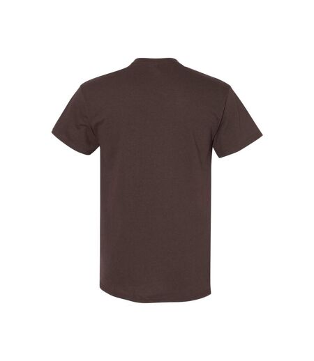 Mens Heavy Cotton T-shirt Dark Chocolate Gildan