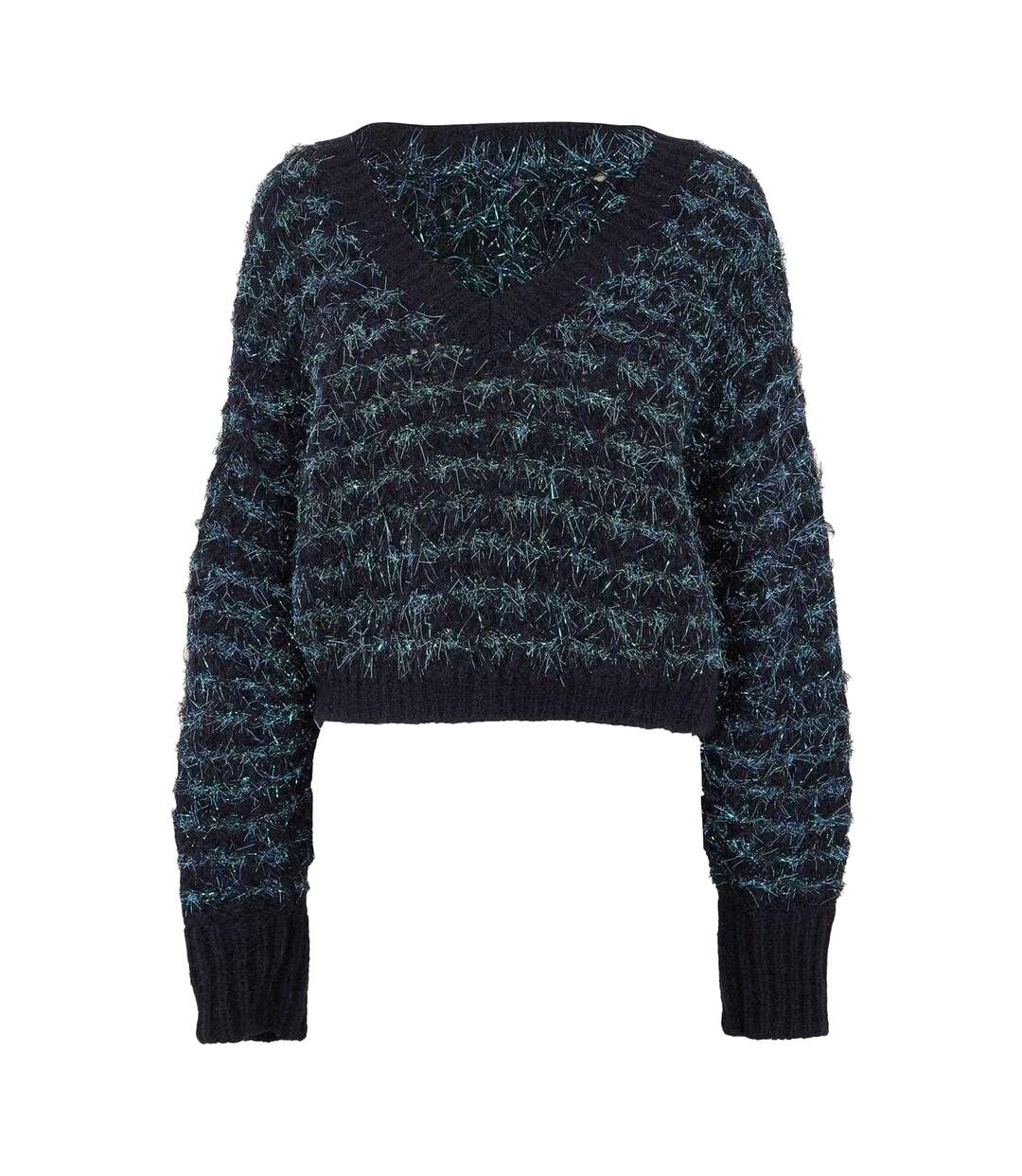 Sweat Manches Longues Femme Noir Mélange Boss-1