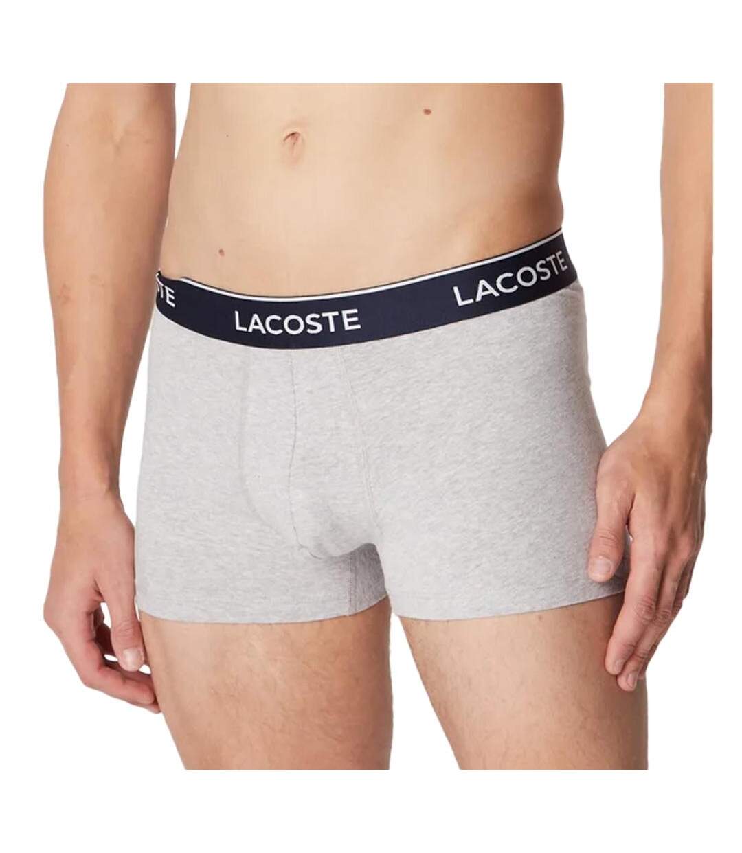 X3 boxers gris homme lacoste court - m-2