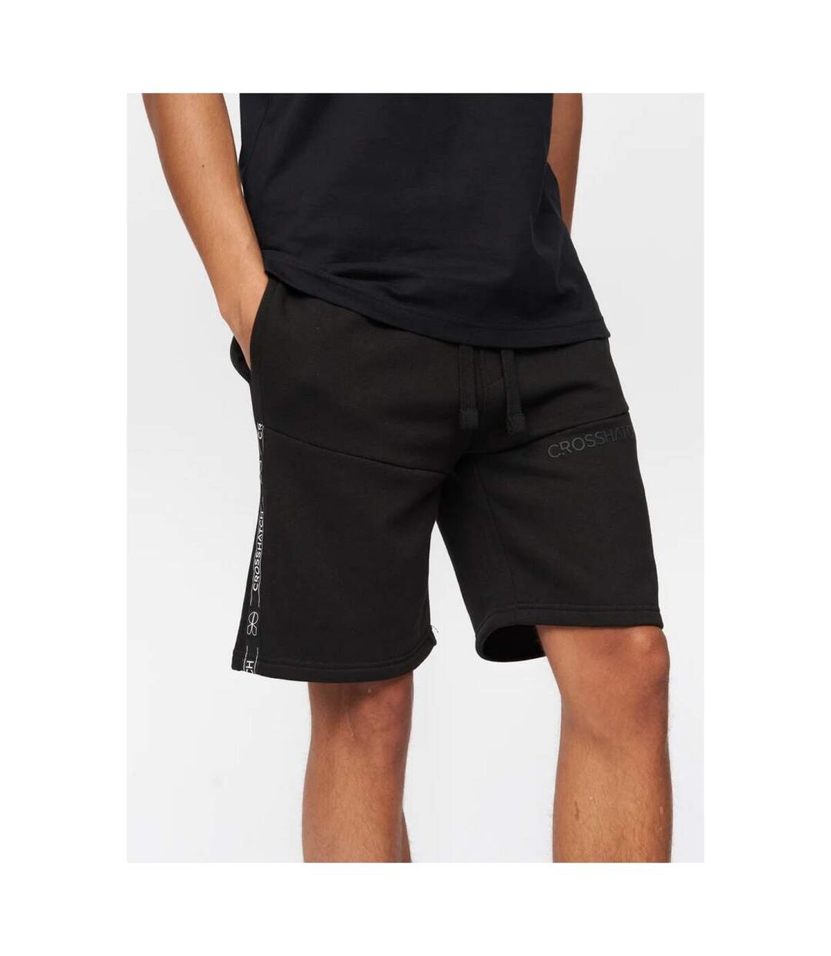 Crosshatch Mens Apollos Shorts (Black)