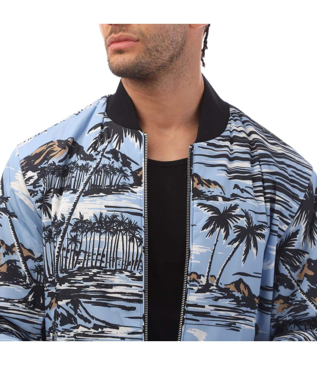 Blouson Aviateur Clovis Homme Bleu Boss-4