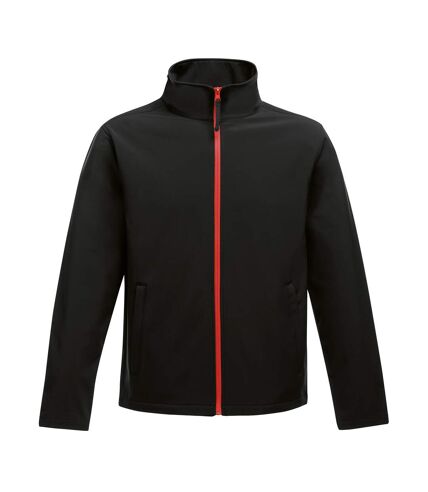 Regatta Mens Ablaze Printable Softshell Jacket (Black/Classic Red)