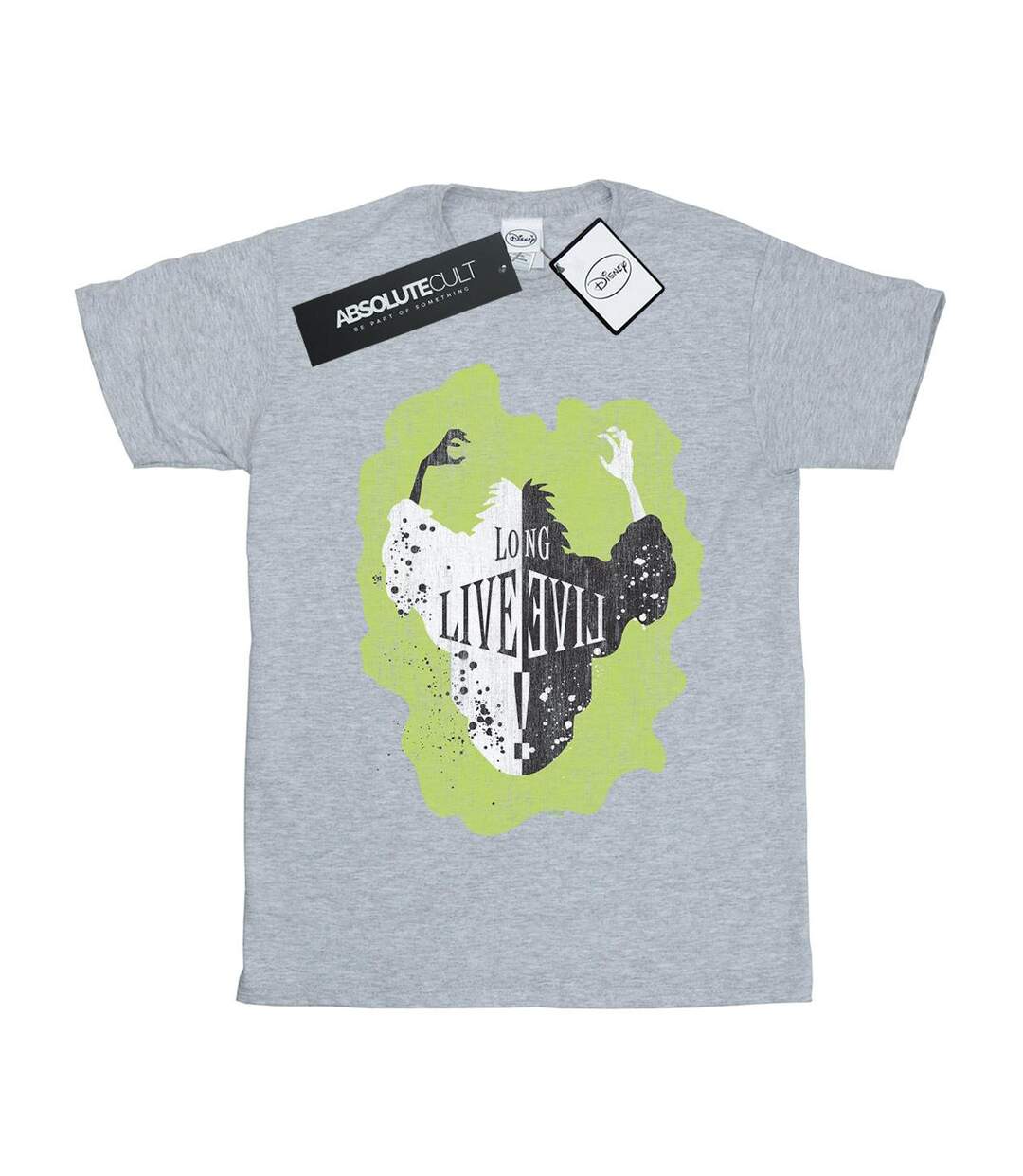 Disney - T-shirt THE DESCENDANTS CRUELLA LONG LIVE - Femme (Gris chiné) - UTBI20027-1