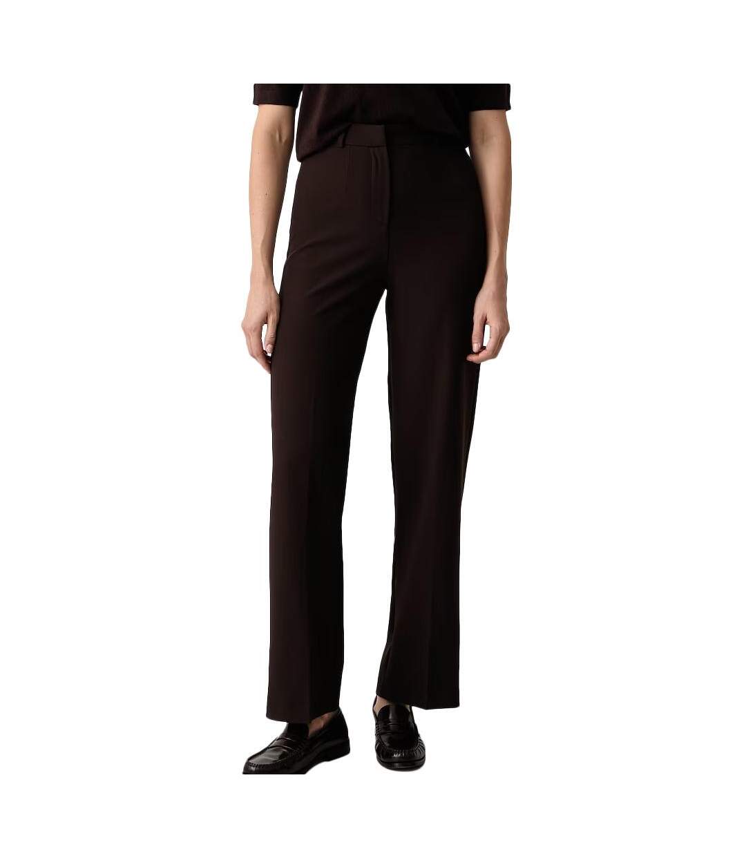 Pantalon tailleur marron femme morgan poya-1