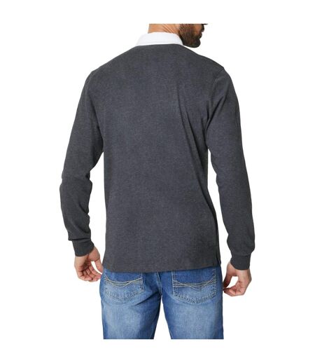Mens leo rugby shirt dark grey Maine