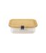 Lunch Box Verre & Bambou Repas 1,4L Transparent-1