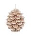 Bougie Déco Pomme de Pin 560g Beige & Blanc-1