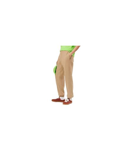 Unisex Adult Cotton Regular Jogging Bottoms Beige Lacoste