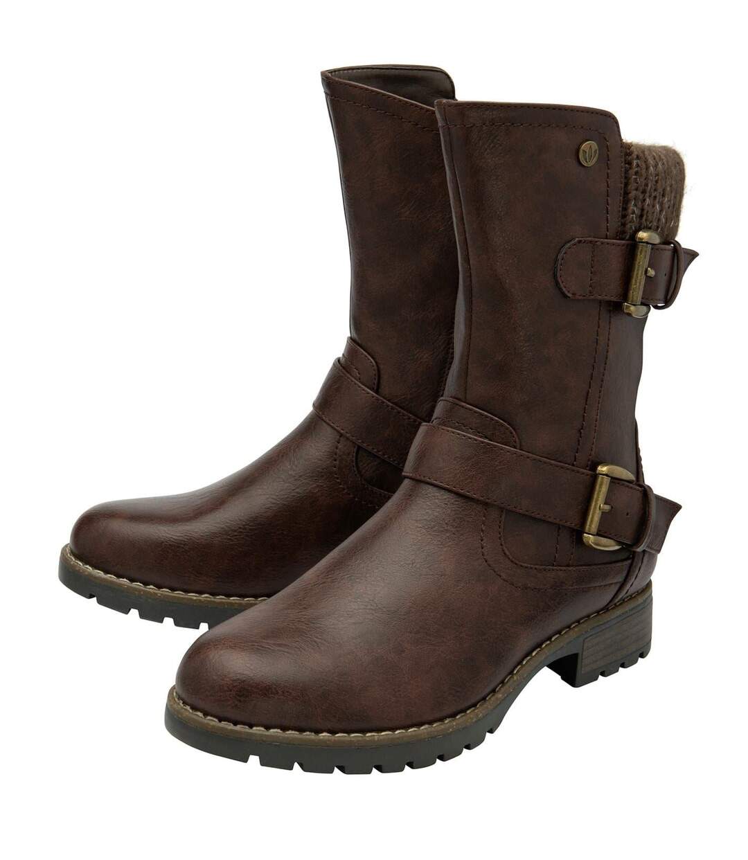 Bottes De Motard Jemima Femme Marron Lotus Shoes-4