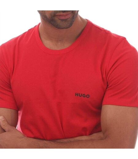 Pack Of 3  Mens Contrast Logo T-shirt  Red White Grey Hugo