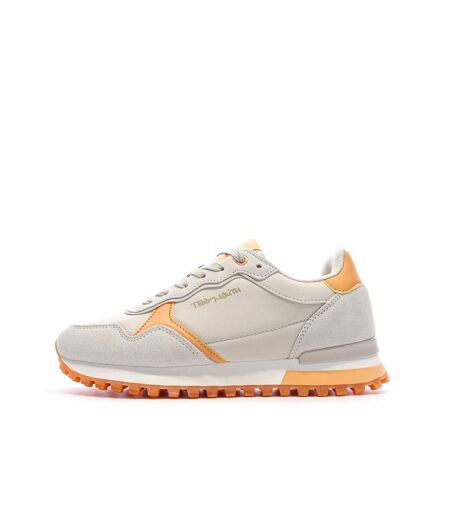 Baskets beige/orange femme teddy smith 120515
