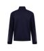 Mens Mock Neck Track Jacket Navy White Boss-2