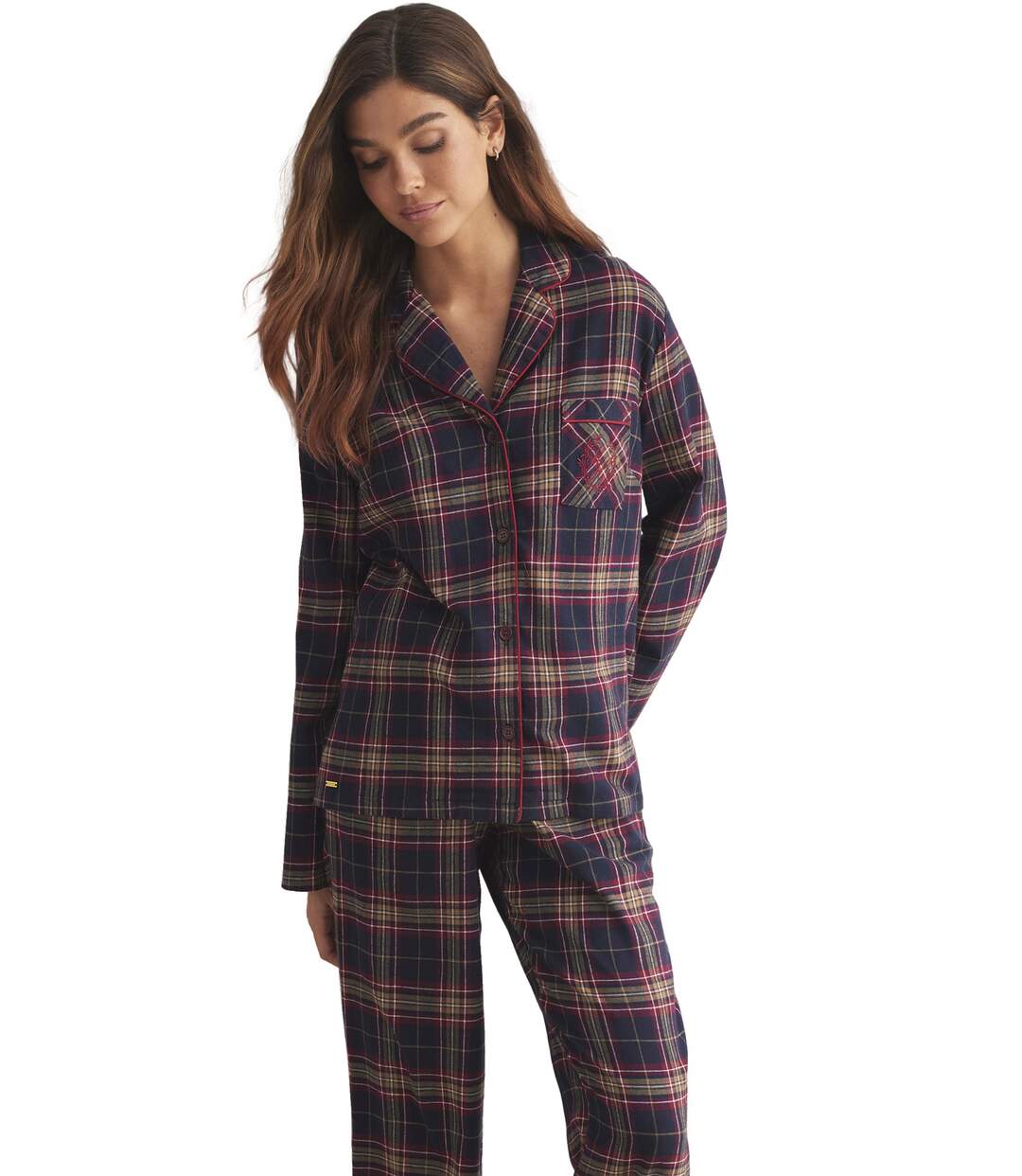 Pyjama pantalon chemise manches longues PLAID Selmark-4