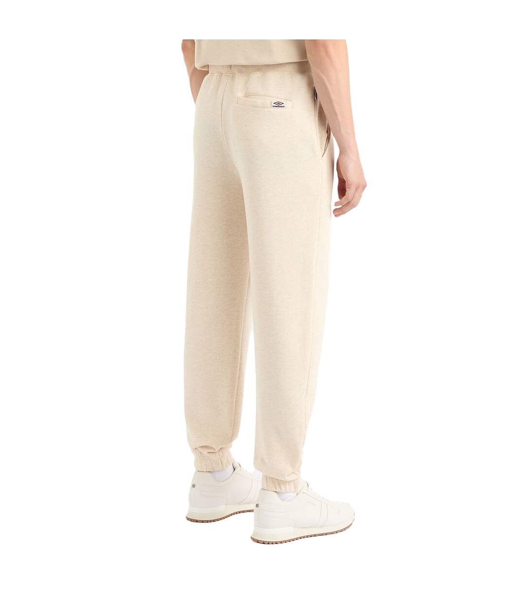 Mens crest jogging bottoms oatmeal marl Umbro-2