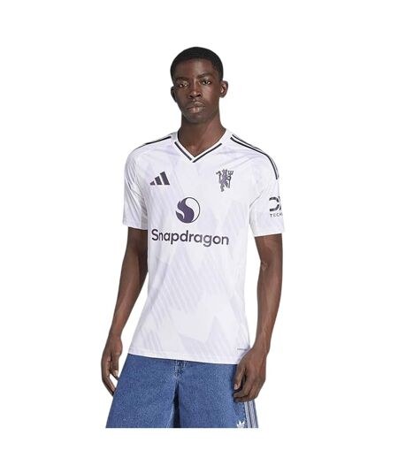 Maillot Extérieur Motif/style Manchester United Fc Authentic 25/26 Adulte Blanc Adidas
