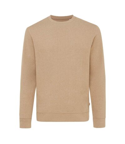 Unisex adult denali recycled cotton undyed sweatshirt heather brown Iqoniq