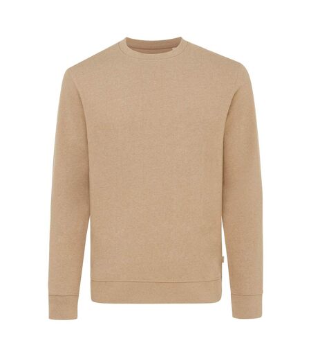 Unisex adult denali recycled cotton undyed sweatshirt heather brown Iqoniq