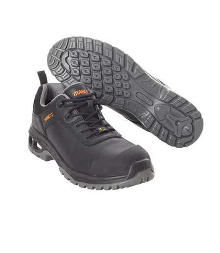 Mens Footwear Energy Grain Leather Safety Shoes Black Mascot