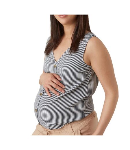 Blouse de grossesse noir/blanc femme vero moda marternity bumpy