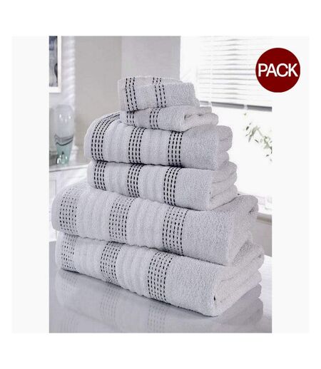 Pack of 6  Towel bale set  one size white Rapport