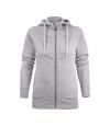 Printer Womens/Ladies Overhead Melange Full Zip Hoodie (Grey Melange)