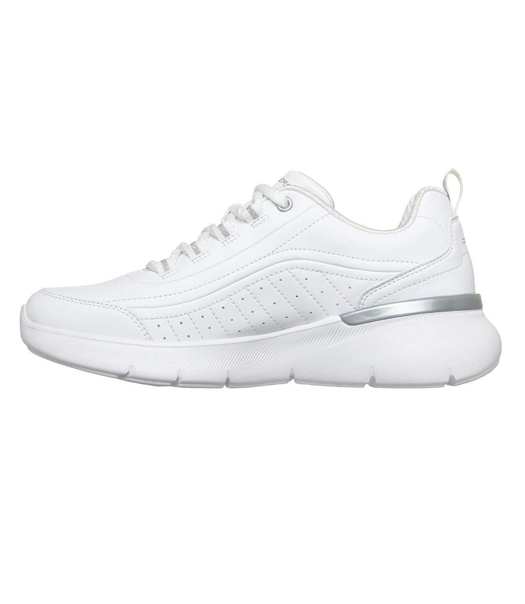 Womens/ladies Sketch-air Dynamight Trainers White Silver Skechers-2
