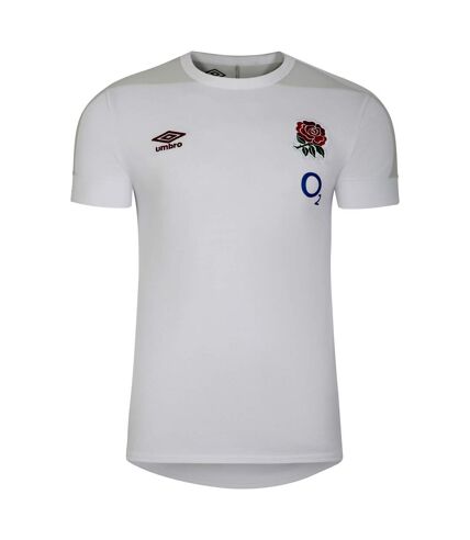 Umbro Mens 23/24 Presentation England Rugby T-Shirt (Brilliant White/Foggy Dew)