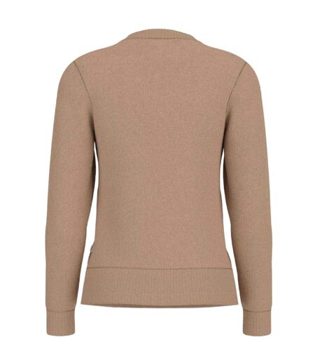 Sweat Motif/style Tricoté Femme Marron Blanc Cassé Guess