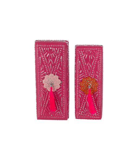Lot de 2 Boîtes en Métal Gigognes 28cm Rose