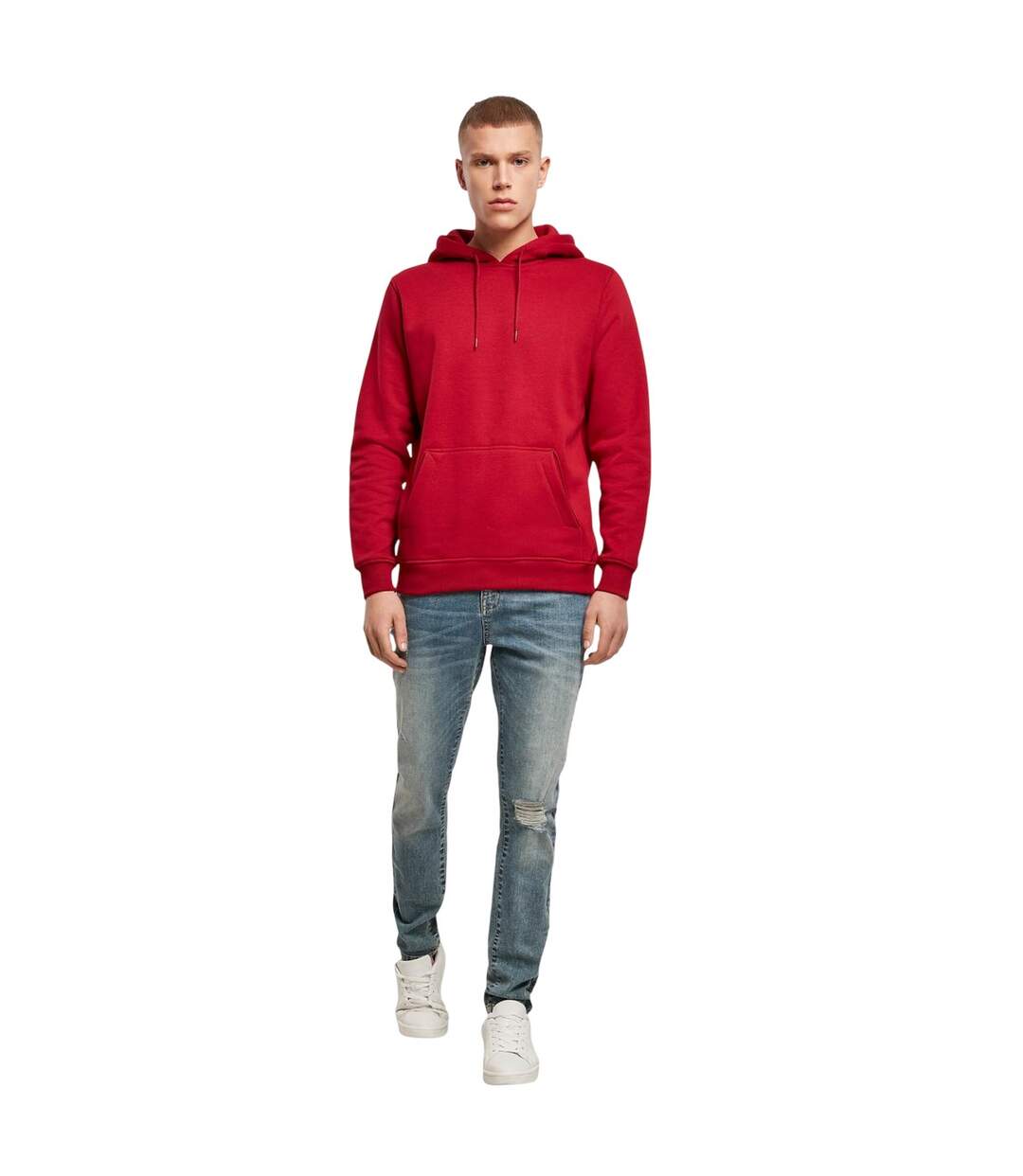 Sweat À Capuche Homme Rubis Build Your Brand-1