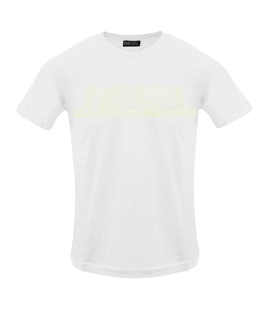 Mens Monotone Logo T-shirt White Diesel-1