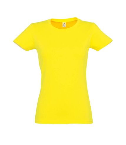 SOLS Womens/Ladies Imperial Heavy Short Sleeve T-Shirt (Lemon) - UTPC291