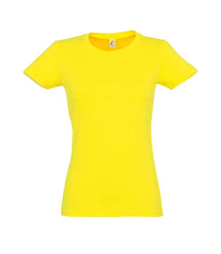 SOLS Womens/Ladies Imperial Heavy Short Sleeve T-Shirt (Lemon) - UTPC291