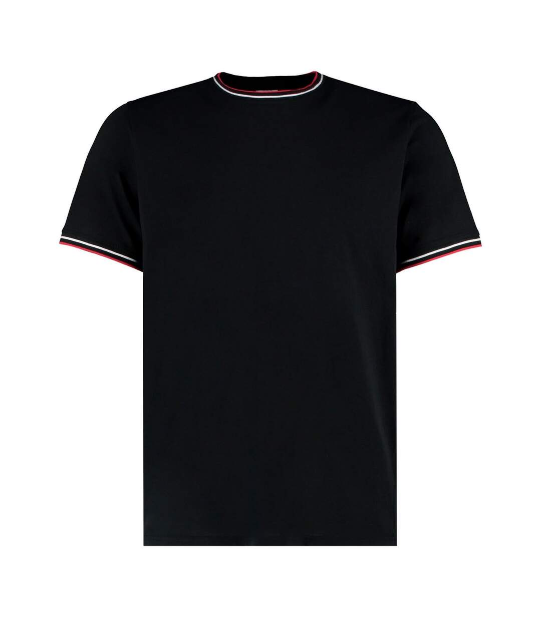 T-shirt homme noir / blanc / rouge Kustom Kit