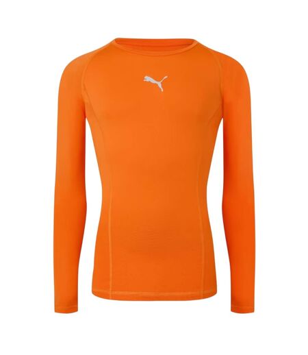Mens Liga Long-sleeved T-shirt Orange Puma