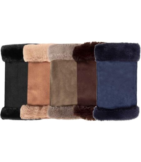 Isotoner Mitaines femme chauds, doublés imitation fourrure, taille unique