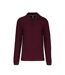 Polo manches longues - Homme - K243 - rouge vin