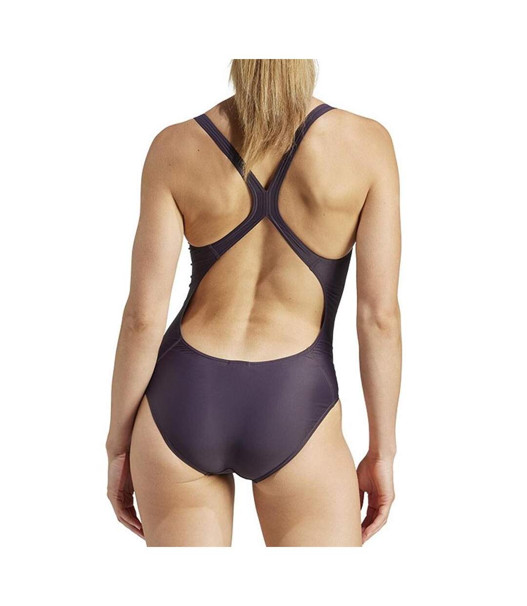 Maillot de bain violet femme adidas 3 bars-2