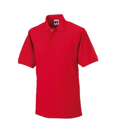 Russell Mens Polycotton Pique Hardwearing Polo Shirt (Bright Red) - UTPC6425