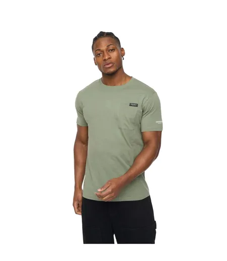 Mens Portville Everyday T-shirt Olive Crosshatch