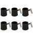 Lot de 6 Mugs Design Tribecart 37cl Noir-1