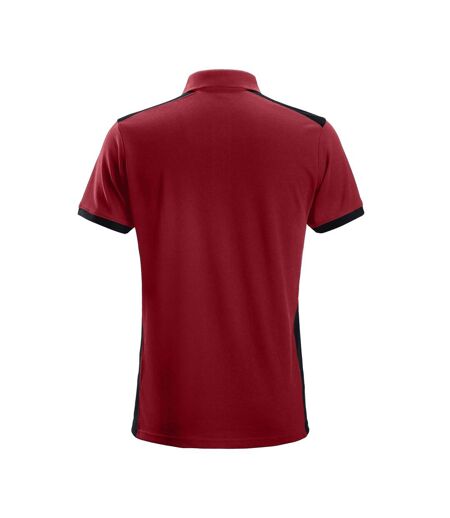 Snickers Mens AllroundWork Short Sleeve Polo Shirt (Chilli Red/Black)